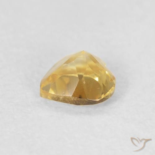 Citrine Doré moyen naturelle Cœur, 0.38 ct, VVS-VS