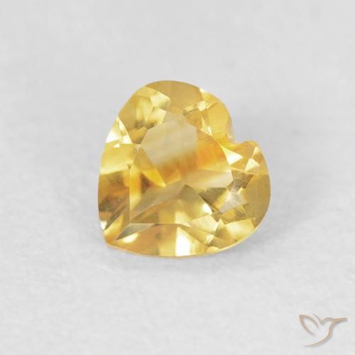 0.42ct Naturel Orange Doré Citrine, Cœur, VVS-VS