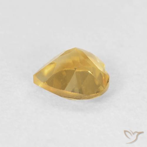 Citrine Orange Doré naturelle Cœur, 0.42 ct, VVS-VS