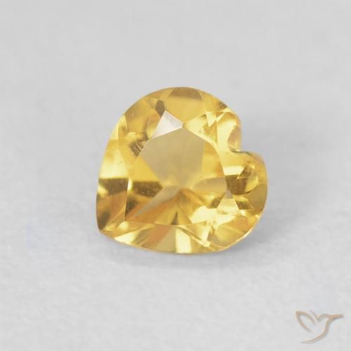 0.42ct Naturel Orange Doré Citrine, Cœur, VVS-VS