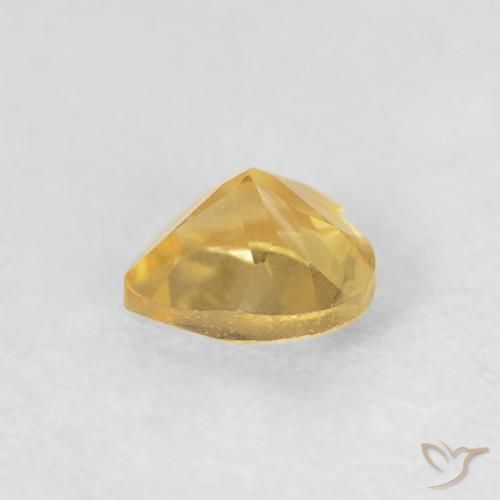 Citrine Orange Doré naturelle Cœur, 0.42 ct, VVS-VS
