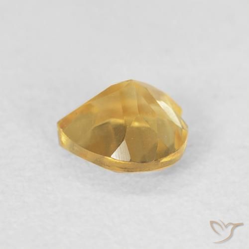 Citrine Doré naturelle Cœur, 0.48 ct, VVS-VS