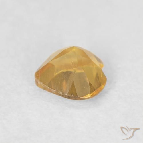 Citrine Doré moyen naturelle Cœur, 0.39 ct, VVS-VS