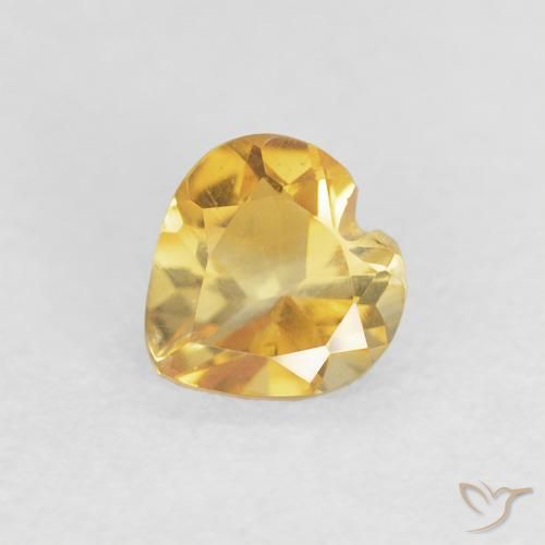 0.42ct Naturel Doré vif Citrine, Cœur, VVS-VS