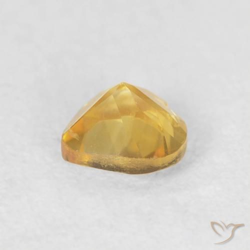 Citrine Doré vif naturelle Cœur, 0.42 ct, VVS-VS
