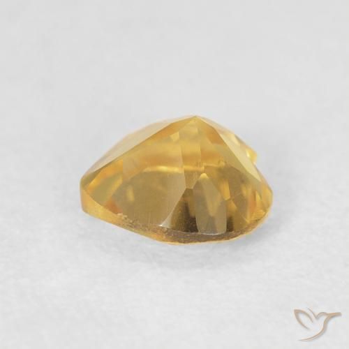 Citrine Doré moyen naturelle Cœur, 0.64 ct, VVS-VS