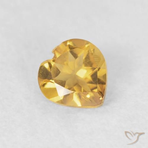 Citrine Doré naturelle Cœur, 0.34 ct, VVS-VS
