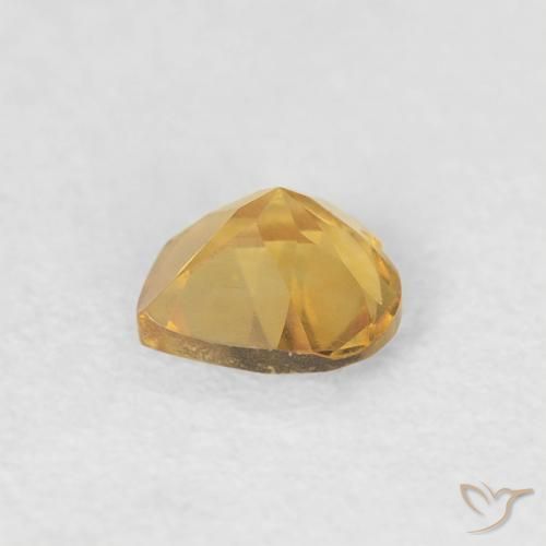 Citrine Doré naturelle Cœur, 0.34 ct, VVS-VS