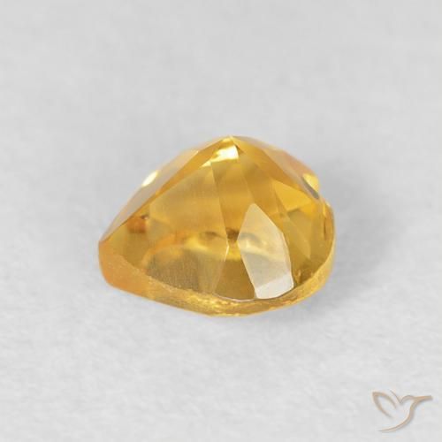Citrine Doré naturelle Cœur, 0.56 ct, VVS
