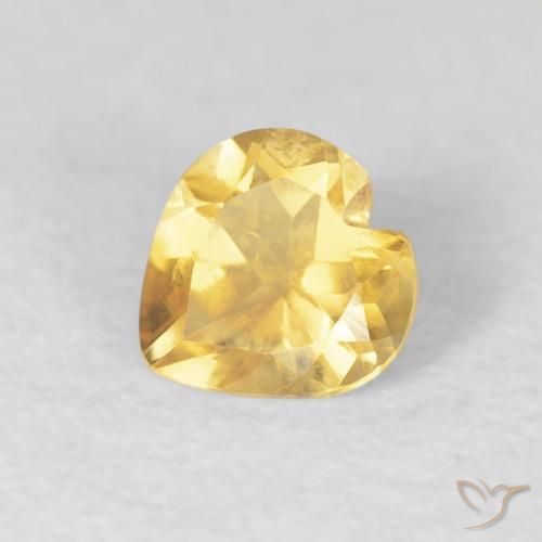 0.43ct Naturel Jaune doré léger Citrine, Cœur, VVS