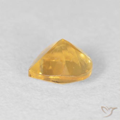 Citrine Jaune doré léger naturelle Cœur, 0.43 ct, VVS