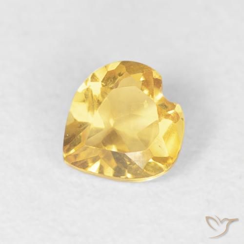 0.34ct Naturel Doré léger Citrine, Cœur, VVS