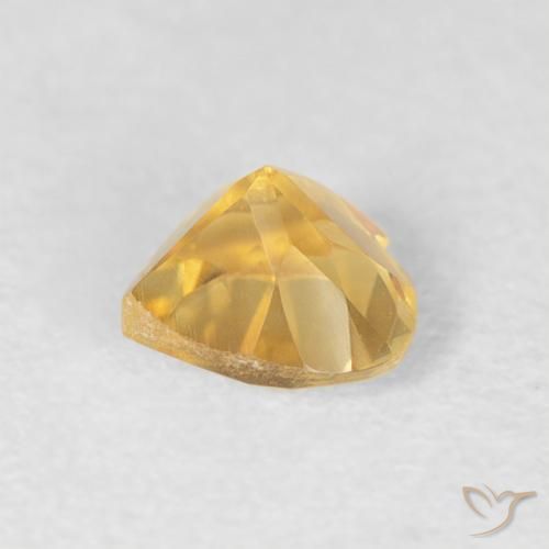 Citrine Doré naturelle Cœur, 0.45 ct, VVS