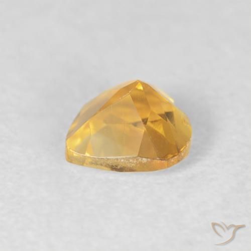 Citrine Orange Doré naturelle Cœur, 0.38 ct, VVS