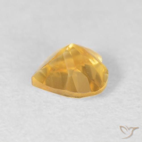 Citrine Orange Doré naturelle Cœur, 0.45 ct, VVS
