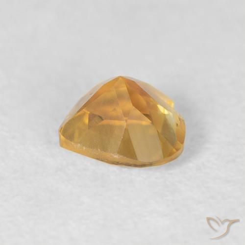 Citrine Doré foncé naturelle Cœur, 0.40 ct, VVS