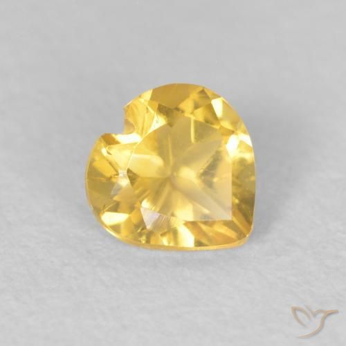 Citrine Orange Doré naturelle Cœur, 0.35 ct, VVS