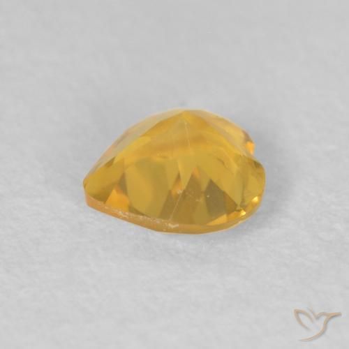 Citrine Orange Doré naturelle Cœur, 0.35 ct, VVS