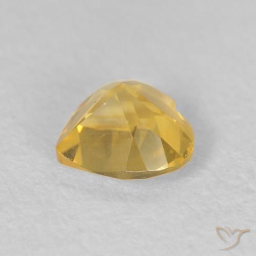 Citrine Orange Doré naturelle Cœur, 0.42 ct, VVS