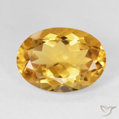 11.61ct Naturel Orange Doré Citrine, ovale, VVS