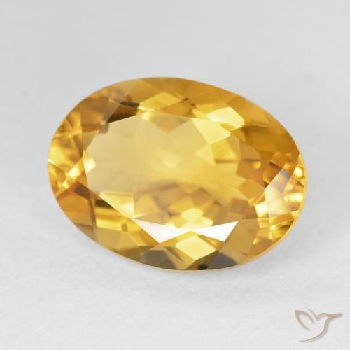 Citrine Orange Doré naturelle ovale, 11.61 ct, VVS