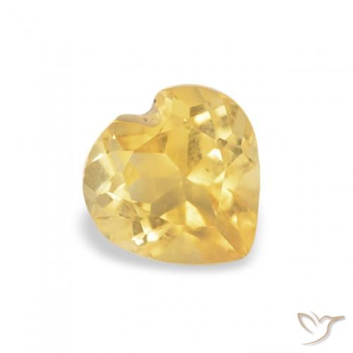 0.50ct Naturel Or moyen Citrine, Cœur, VS