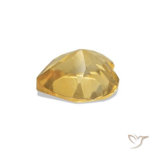Citrine Jaune clair naturelle Cœur, 0.63 ct, VVS-VS