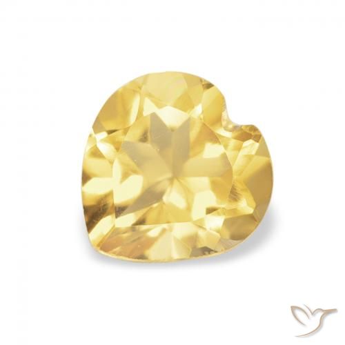 0.69ct Naturel Doré moyen Citrine, Cœur, VVS-VS