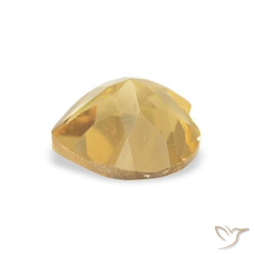 Citrine Doré moyen naturelle Cœur, 0.69 ct, VVS-VS