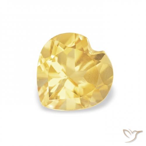 0.69ct Naturel Doré moyen Citrine, Cœur, VVS-VS
