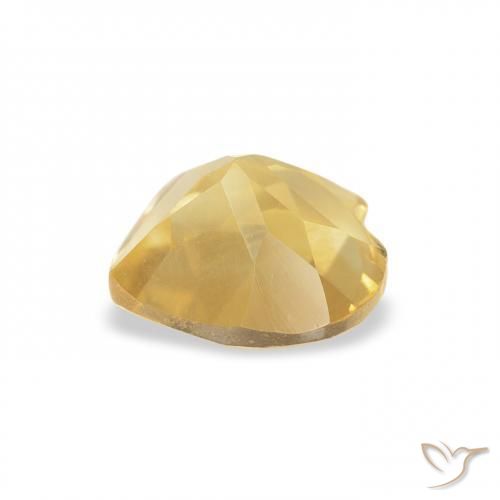 Citrine Doré moyen naturelle Cœur, 0.69 ct, VVS-VS
