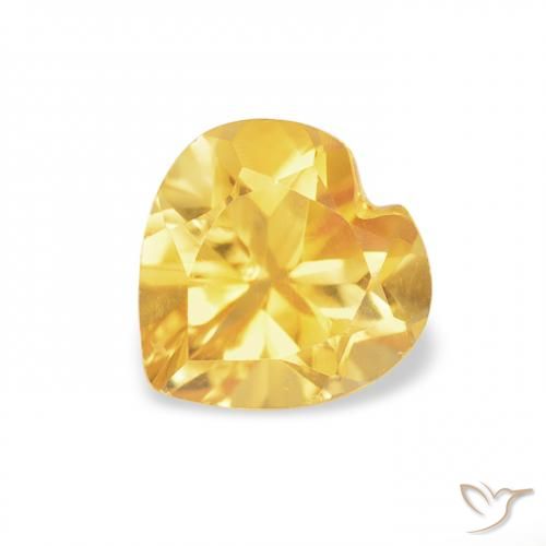 0.74ct Naturel Orange Doré Citrine, Cœur, VVS-VS
