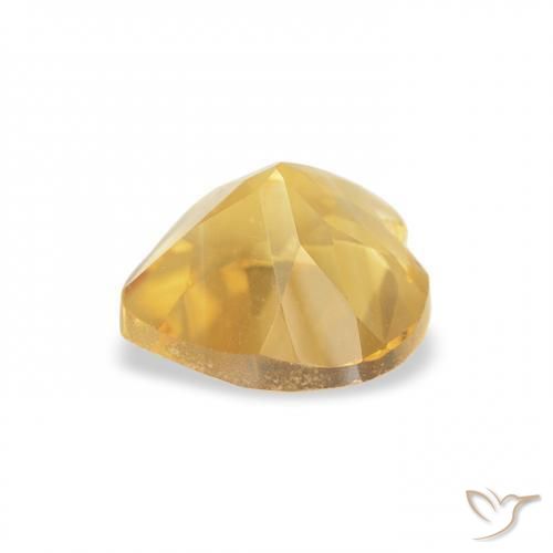 Citrine Orange Doré naturelle Cœur, 0.74 ct, VVS-VS