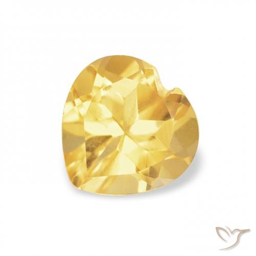 0.72ct Naturel Orange Doré Citrine, Cœur, VVS-VS