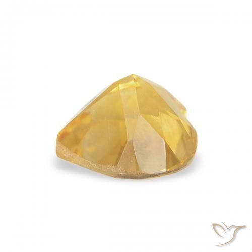 Citrine Doré moyen naturelle Cœur, 0.41 ct, VVS-VS