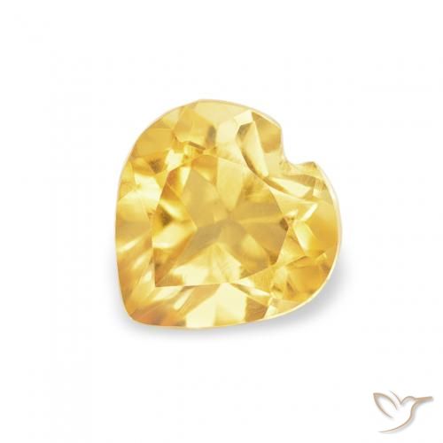 0.48ct Naturel Doré moyen Citrine, Cœur, VVS-VS