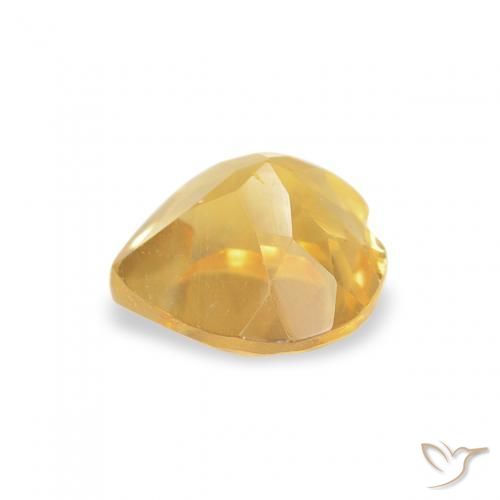 Citrine Doré moyen naturelle Cœur, 0.48 ct, VVS-VS