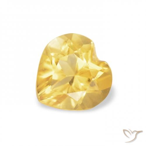 0.64ct Naturel Orange Doré Citrine, Cœur, VVS-VS
