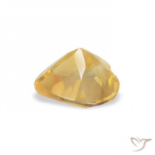 Citrine Orange Doré naturelle Cœur, 0.64 ct, VVS-VS