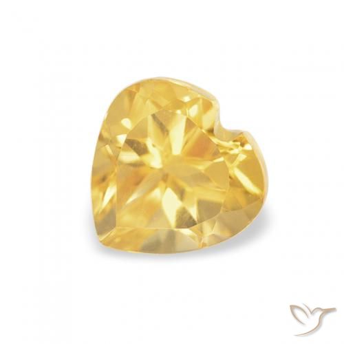 0.57ct Naturel Doré moyen Citrine, Cœur, VVS-VS
