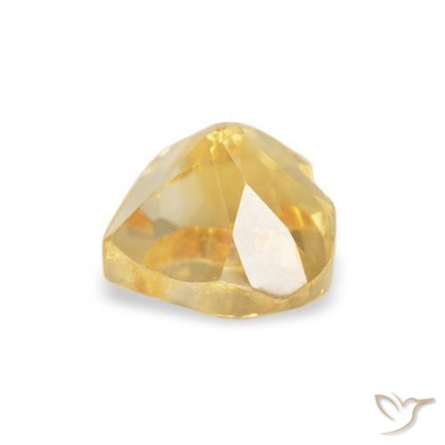 Citrine Doré moyen naturelle Cœur, 0.57 ct, VVS-VS
