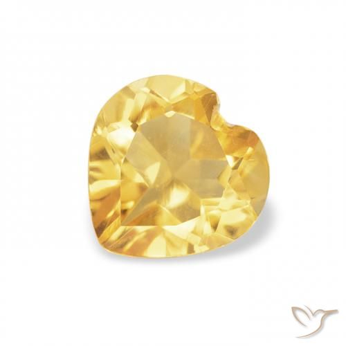 0.67ct Naturel Orange Doré Citrine, Cœur, VVS-VS