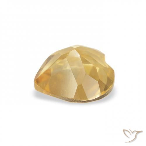 Citrine Orange Doré naturelle Cœur, 0.67 ct, VVS-VS