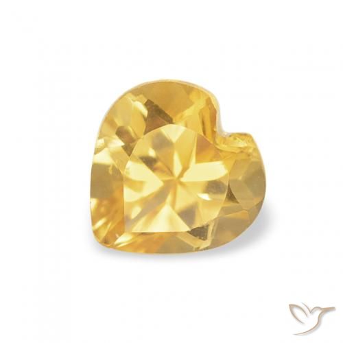 0.46ct Naturel Orange Doré Citrine, Cœur, VVS-VS