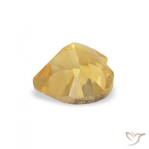 Citrine Orange Doré naturelle Cœur, 0.46 ct, VVS-VS