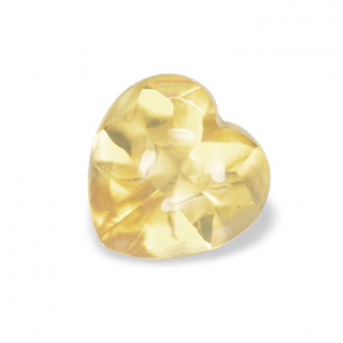 0.92ct Naturel Jaune clair Citrine, Cœur, Transparent
