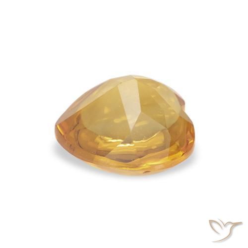 Citrine Or moyen naturelle Cœur, 0.90 ct, Transparent