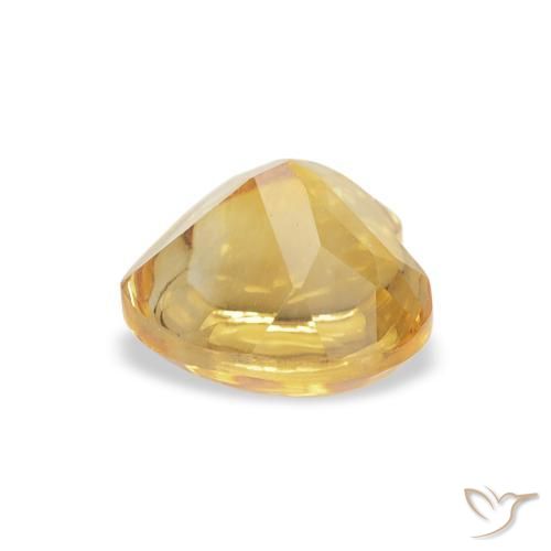 Citrine Medium Light Orange-Gold naturelle Cœur, 1.00 ct, Transparent