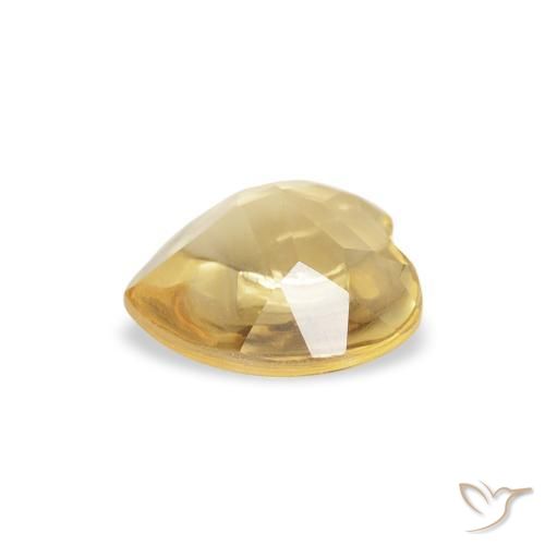 Citrine Doré léger naturelle Cœur, 0.68 ct, Transparent