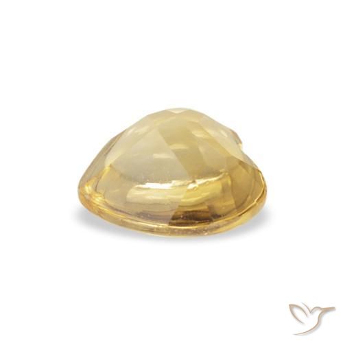 Citrine Jaune clair naturelle Cœur, 0.74 ct, Transparent